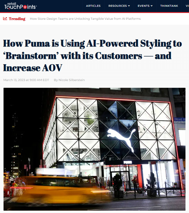 How Puma is Using AI-Powered Styling to ‘Brainstorm’ with its Customers — and Increase AOV